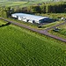 An aerial shot of a data center in Colerain, Northern Ireland