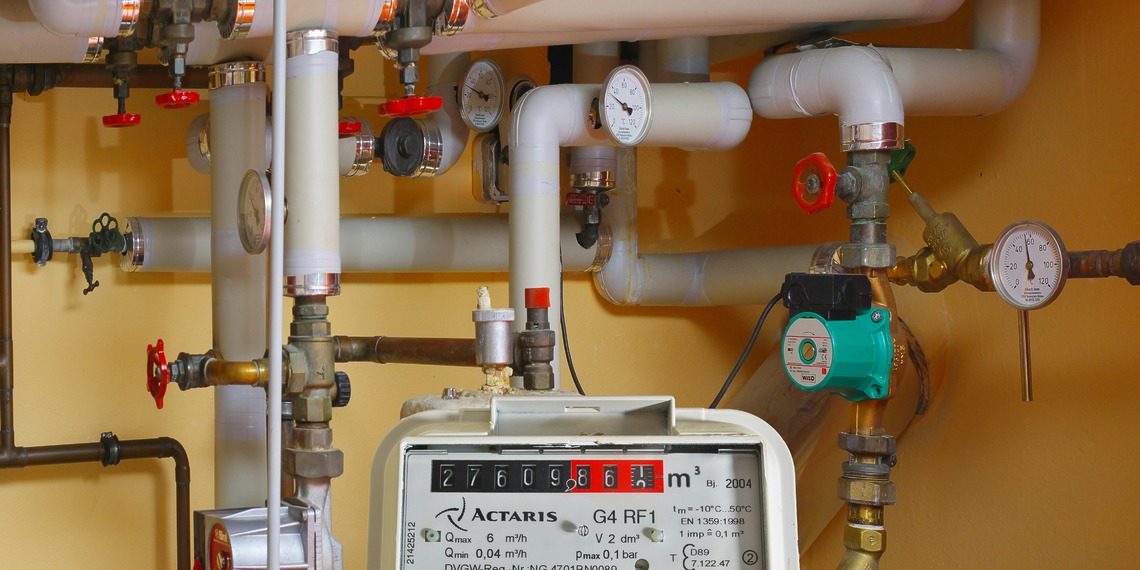 A metered Gas Boiler