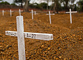 Burial site for Ebola victims during the 2014–2016 West Africa epidemic, Liberia, Jan. 26, 2015. Photo Credit: UNMEER / Martine Perret.