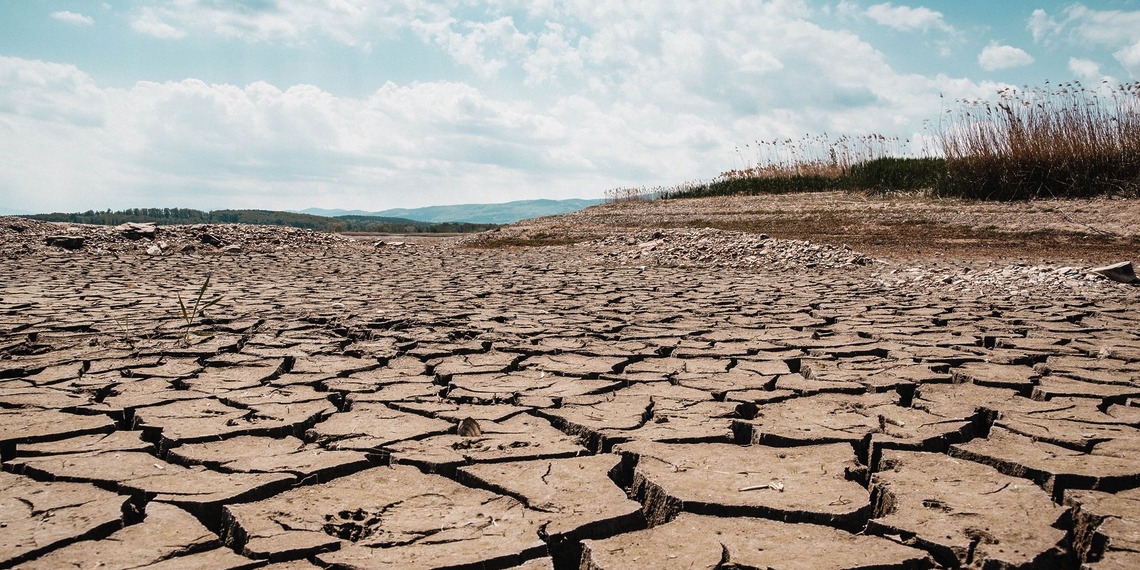 A picture of a dry landscape brought on by drought.