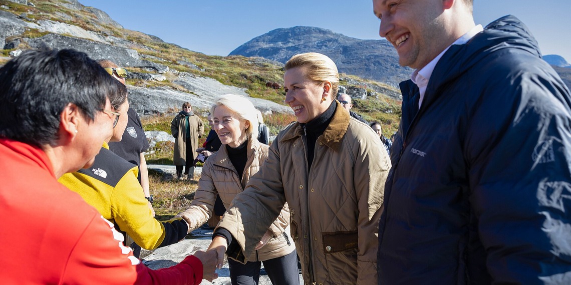 Von der Leyen, Frederiksen greet locals in Greenland