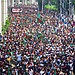 The victory celebration of Bangladeshi student's one point movement