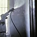 A CDC worker wearing a protective mask and suit.