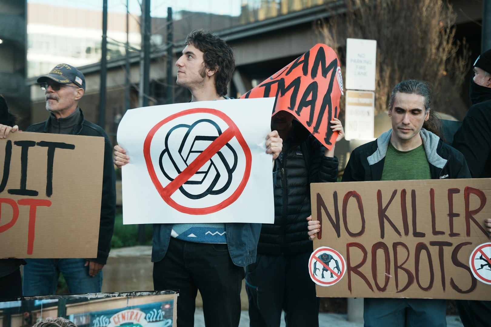 Anti OpenAI protest in San Francisco, March 2026.