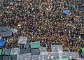 aerial shot of a crowded outdoor market