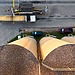 Aerial view of grain silos