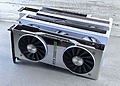 A picture of one of the latest NVIDIA Graphics cards. GEFORCE RTX 2080.