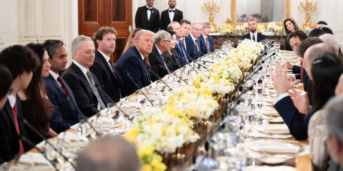 U.S. President Donald Trump and First Lady Melania Trump host business and technology leaders