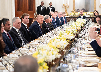 U.S. President Donald Trump and First Lady Melania Trump host business and technology leaders