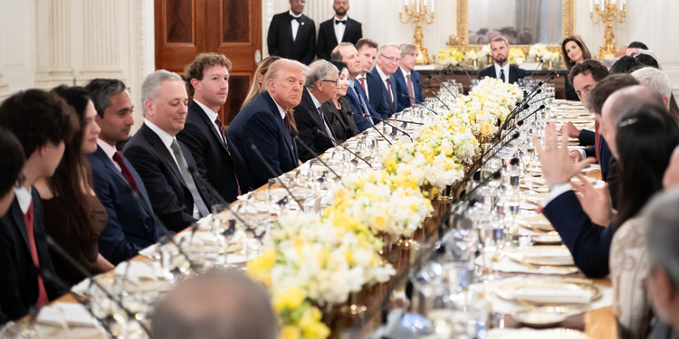 U.S. President Donald Trump and First Lady Melania Trump host business and technology leaders