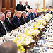 U.S. President Donald Trump and First Lady Melania Trump host business and technology leaders