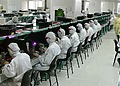 Workers at an electronics factory in China.