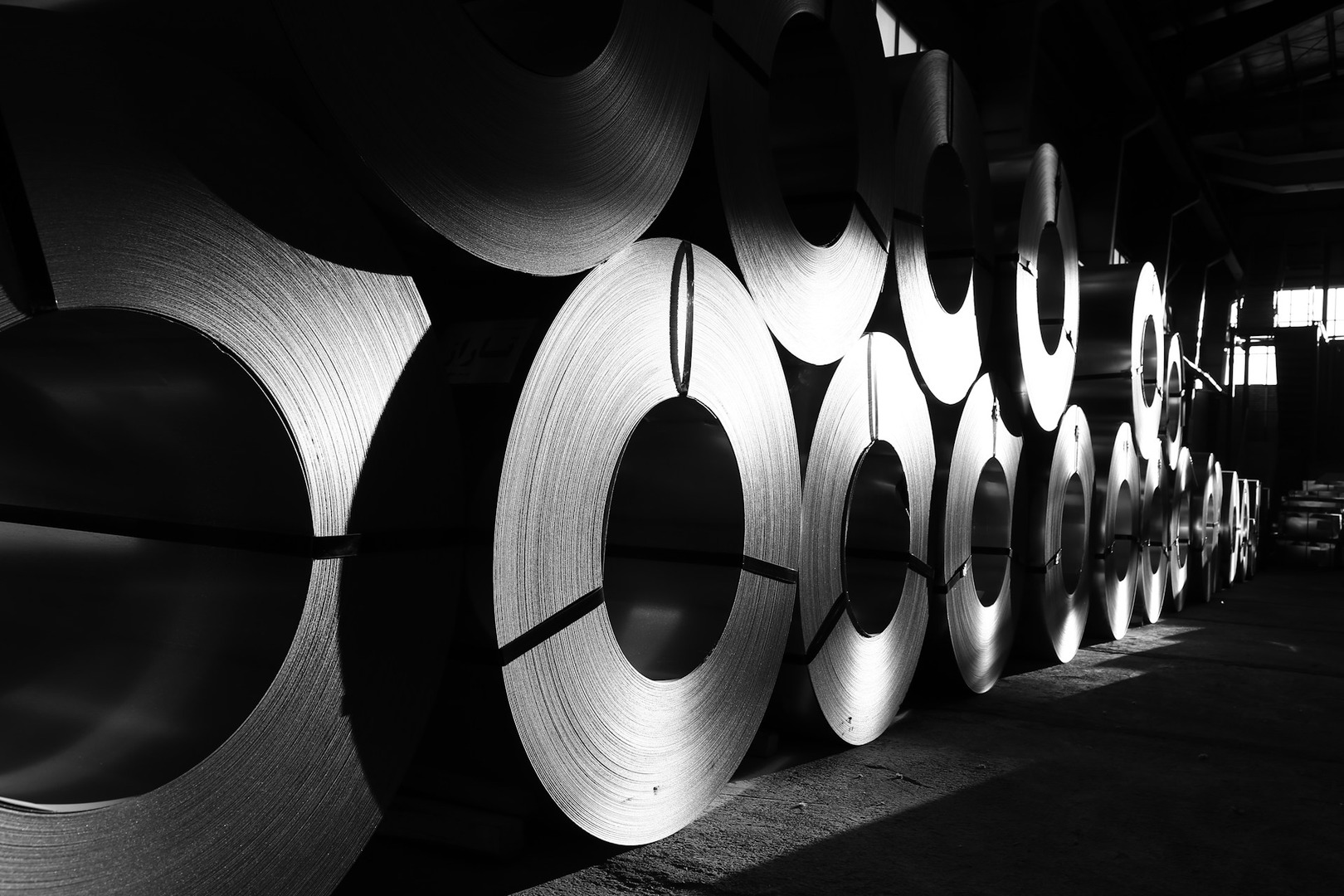 Steel Sheets in a warehouse