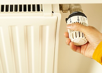 A space heater in a room